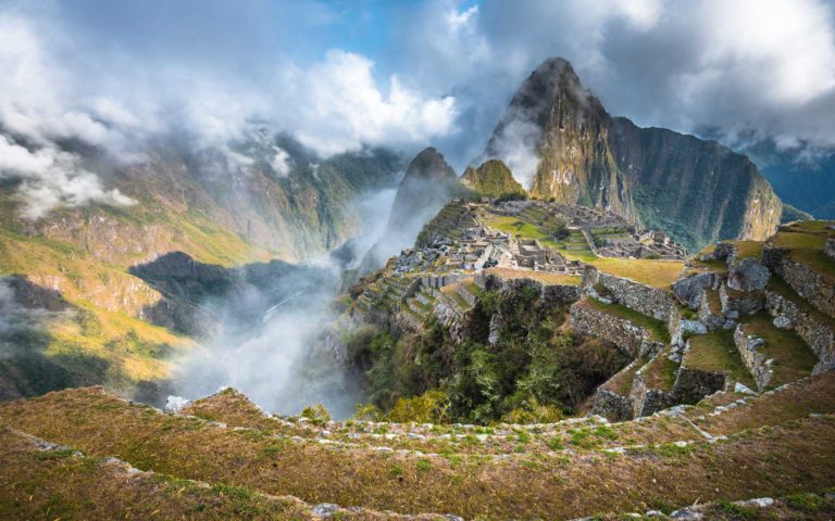 Machu Picchu cloudy