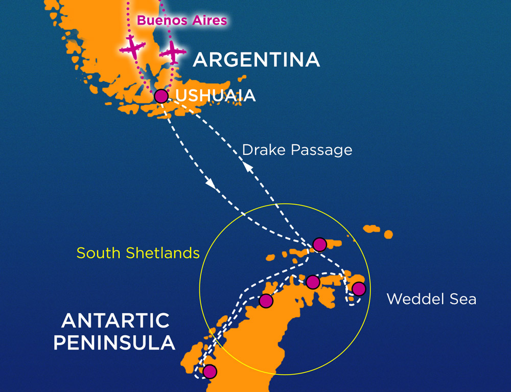 Antarctica Map VACAYA