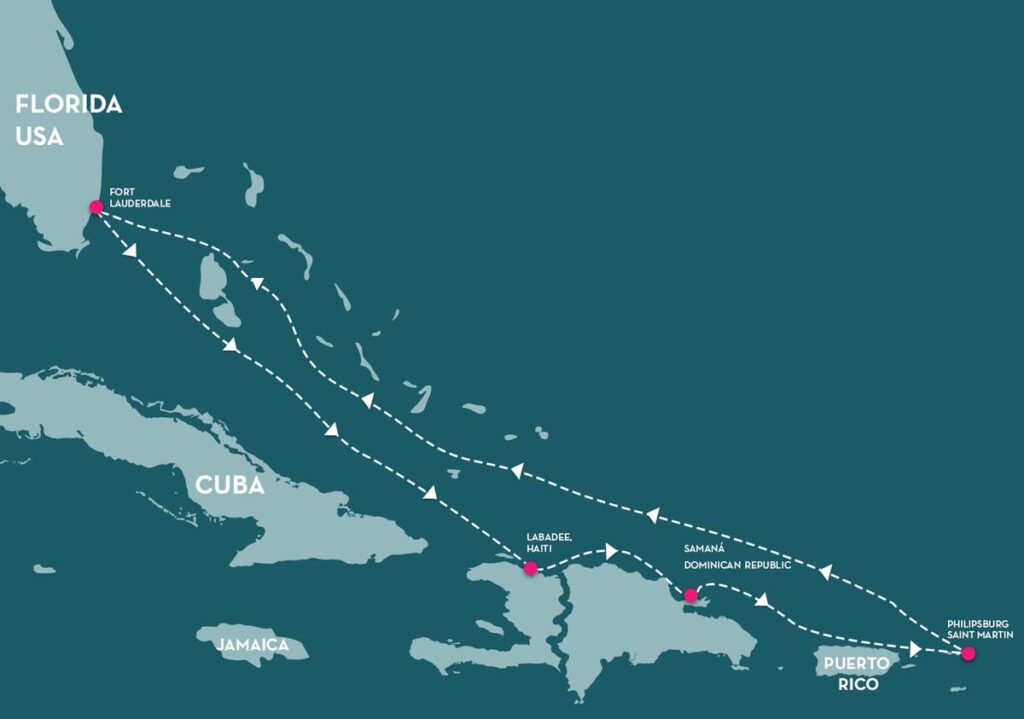 Vacate Winter Caribbean Cruise Map